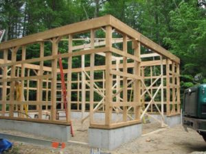 Каркасный гараж из дерева – надежная постройка своими руками