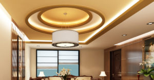 Красивые гипсокартонные потолки с подсветкой в частном доме