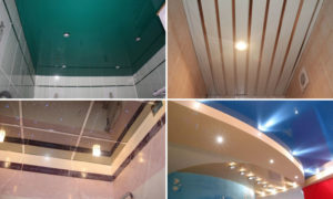Потолок в ванной – выбор оптимального варианта и материала отделки