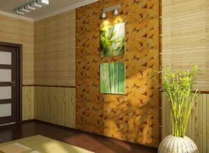 Отделка стен в коридоре – вагонка, пробка или бамбук?