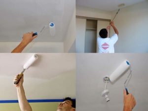 Каким валиком и как правильно красить потолок акриловой краской после побелки