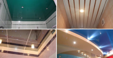 Потолок в ванной – выбор оптимального варианта и материала отделки