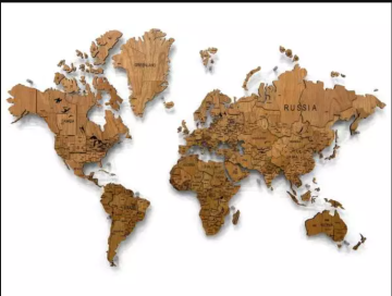 Карта мира из дерева: оригинальное украшение и функциональный элемент интерьера