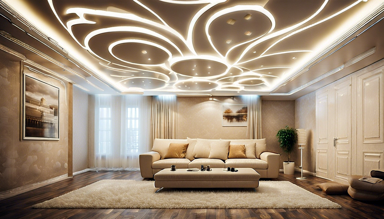 Парящие потолки с подсветкой в Нижнем Новгороде